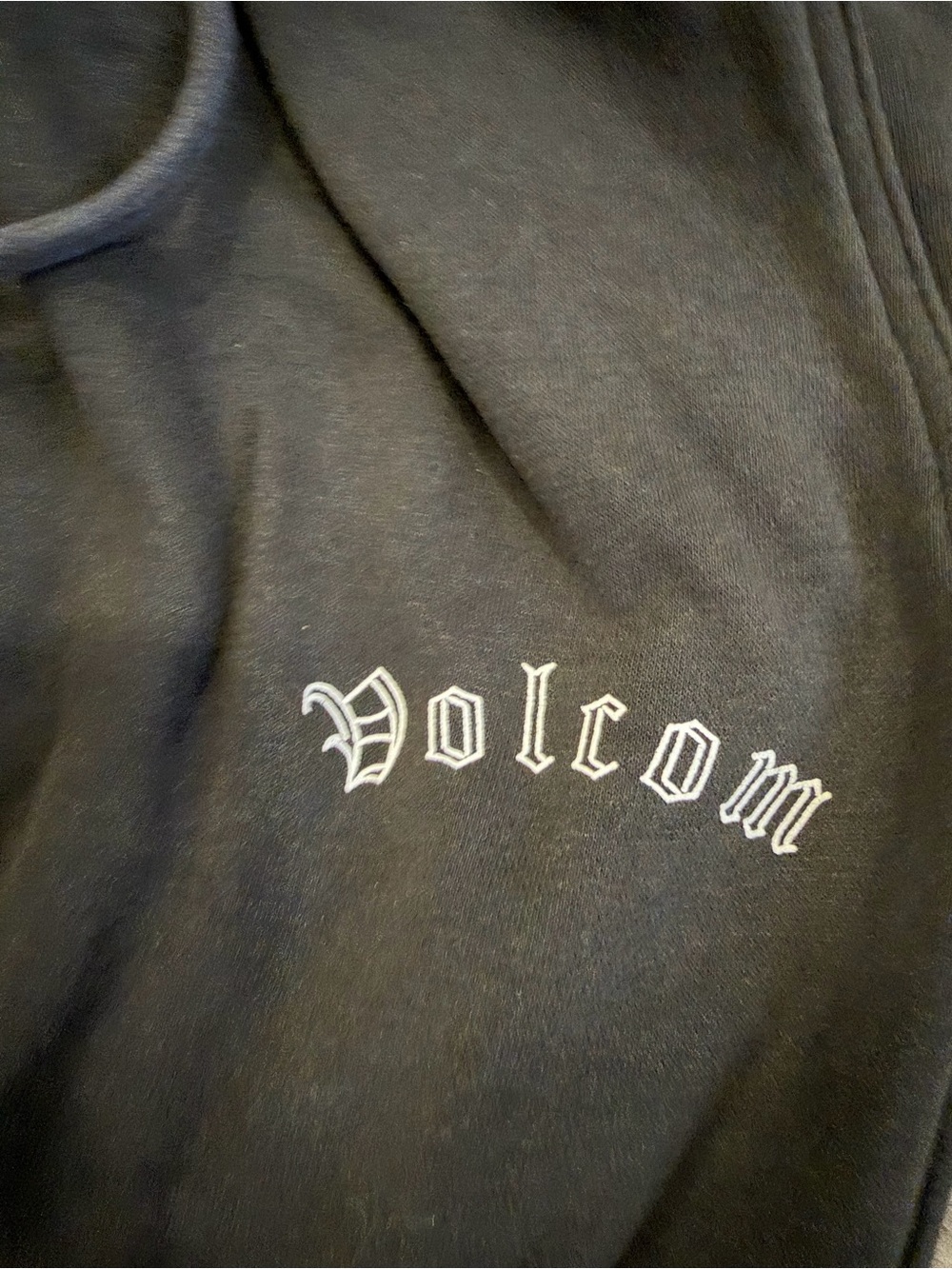 Volcom Men's Gray Gothic Spell Out Fleece Jogger Sweatpants Size Medium - Picture 2 of 6